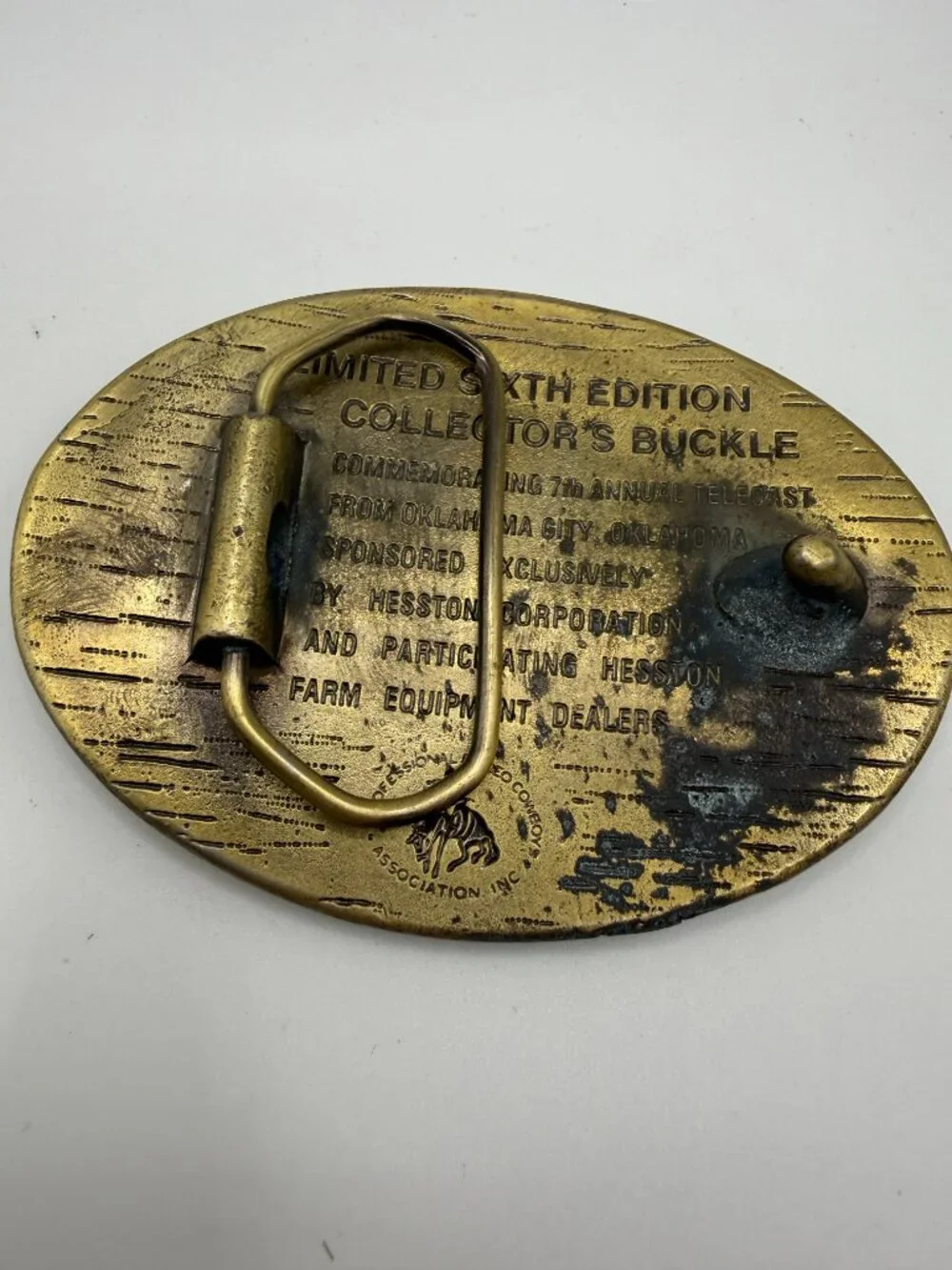 Vintage 1981 Hesston National Finals Rodeo Belt Buckle